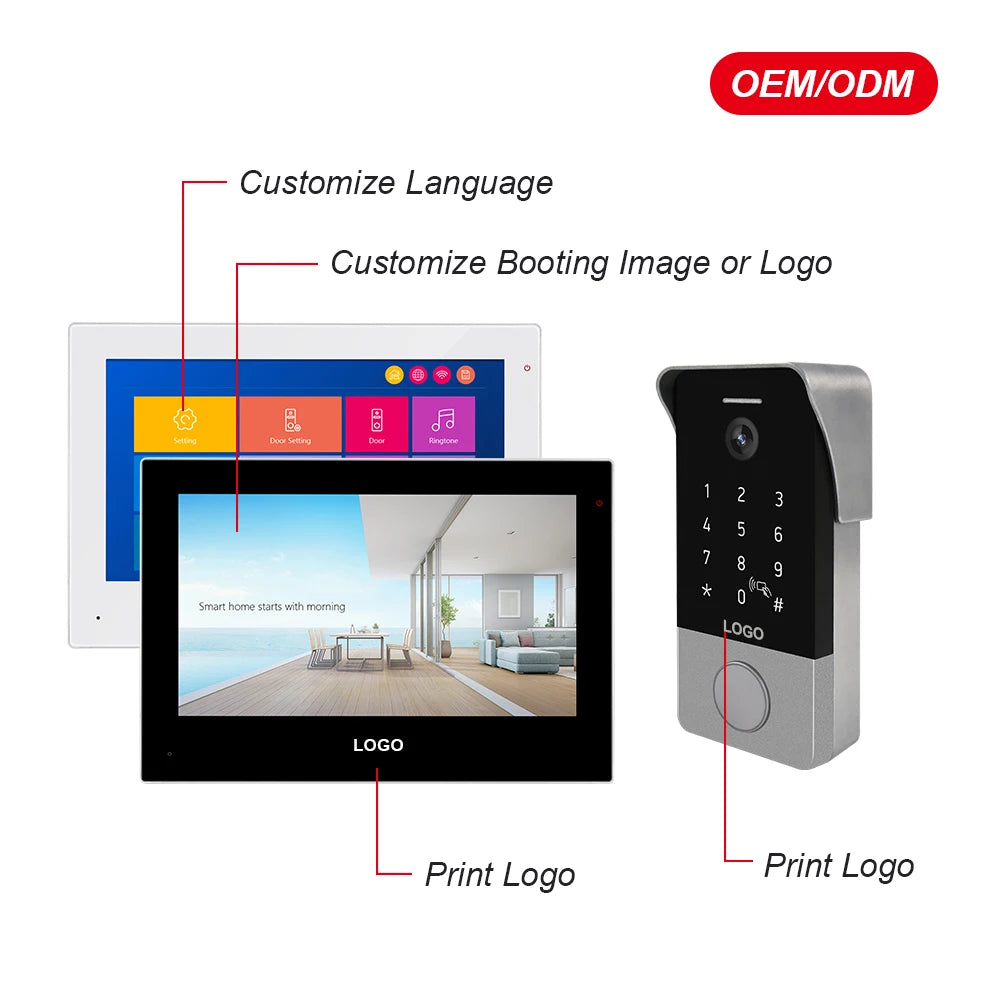 Video-Deurbel Intercom met 2 Ways Spreekfunctie