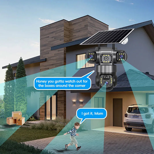 Solar WiFi Beveiligingscamera 2K HDR, Draadloos & Buiten