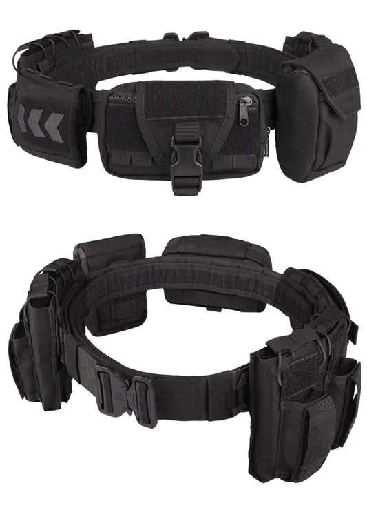 SIVI Multi Function Camo 6 Pcs Set Security Belt Combat Camouflage Molle Utility Duty Tactical Belt