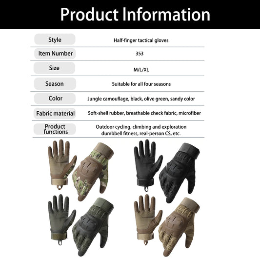 Outdoor Motorcycle Mountaineering Riding Tactical Gloves