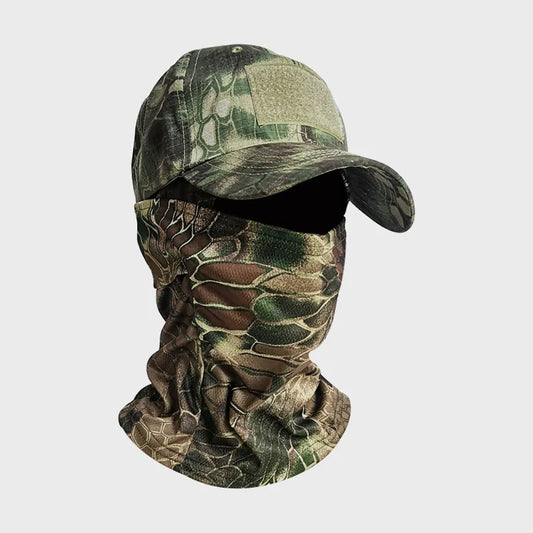 Tactical Camouflage Cap & Neck Gaiter Waterproof set