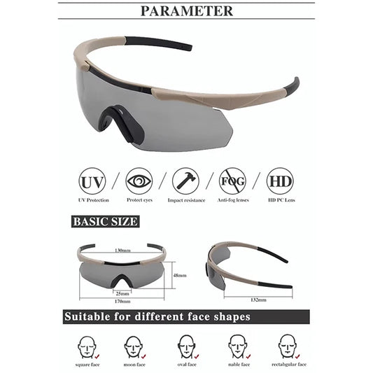 Designer Custom CE Tactical Glasses Sports CS Games Safety ANSI Z87.1 Compliant Ballistic Sunglasses Outdoor Shooting Goggles