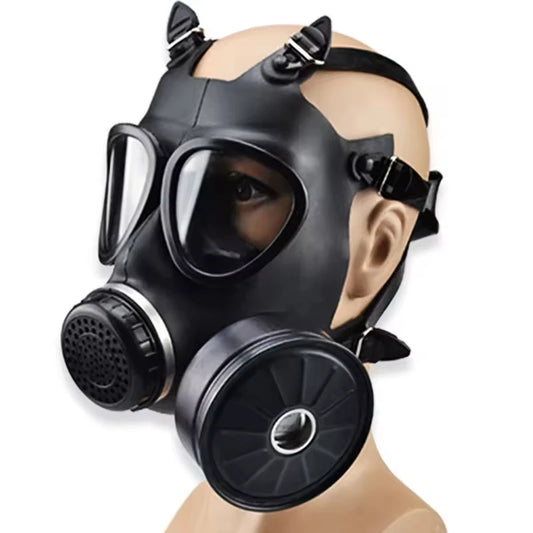 Tactical Full Face Silicone Gas Mask Firefighter Anti-Gas Respirator Personal Defense Equipment