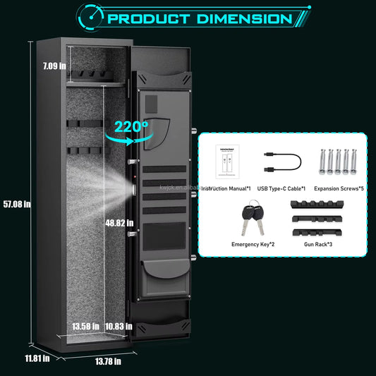 High Security Steel Safe with Fingerprint Lock