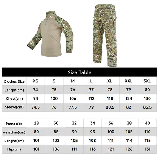Factory Wholesale Camouflage Tactical Clothing Shirt Pants Frog Suit Tactical Clothes Uniform Pantalon Tactico