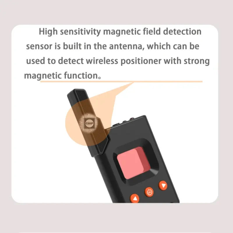 Hot selling Magnet Field Detection GPS Tracker Scanner Anit-spy Camera Detector Mini Compact RF Signal Finder for Safe Travel