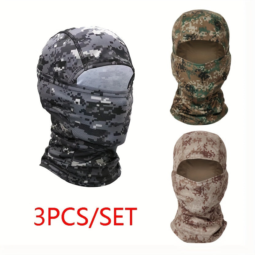 2/3 stuks Camouflage Balaclava Hoofddeksel Set voor Mannen en Vrouwen