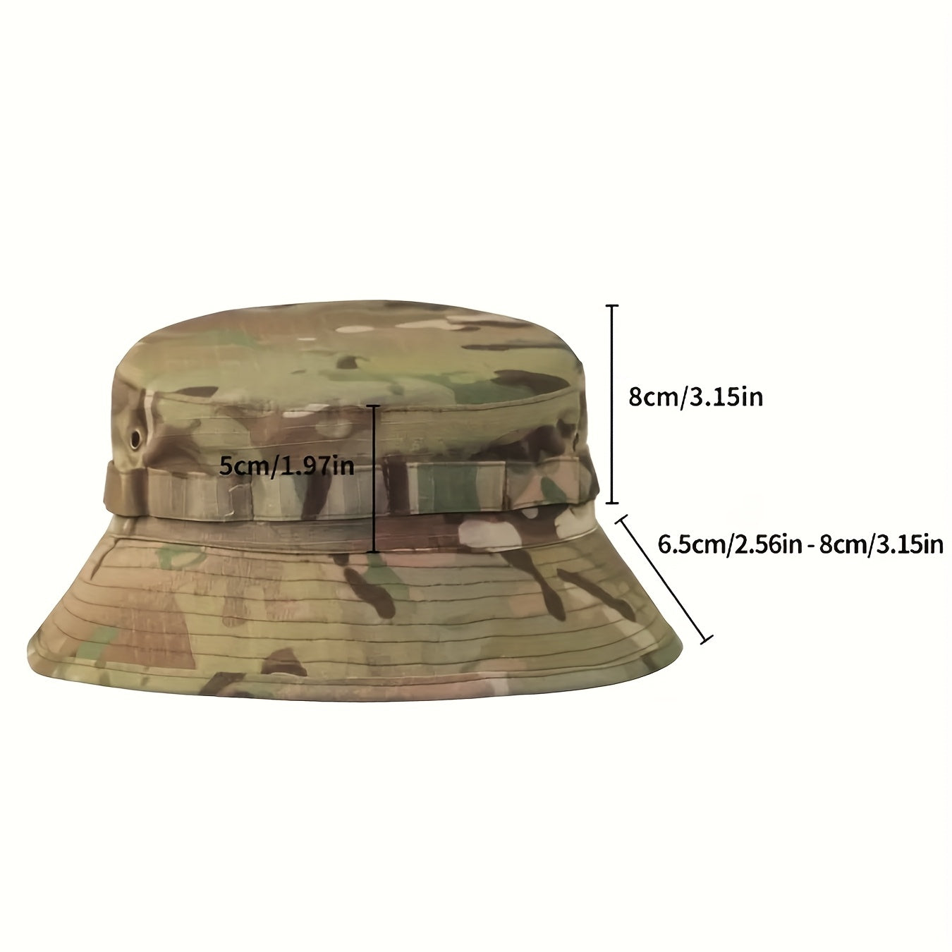Tweede generatie ronde rand camouflage zonnehoed met camouflage gezichtsdoek set, tweede generatie camouflage beanie hoed met camouflage hoofddeksel.