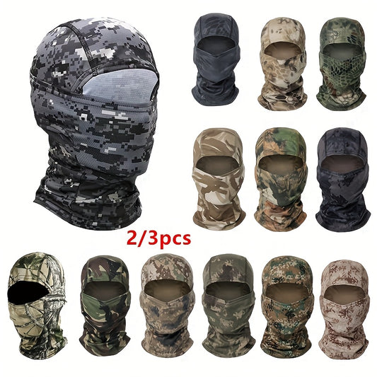 2/3 stuks Camouflage Balaclava Hoofddeksel Set voor Mannen en Vrouwen