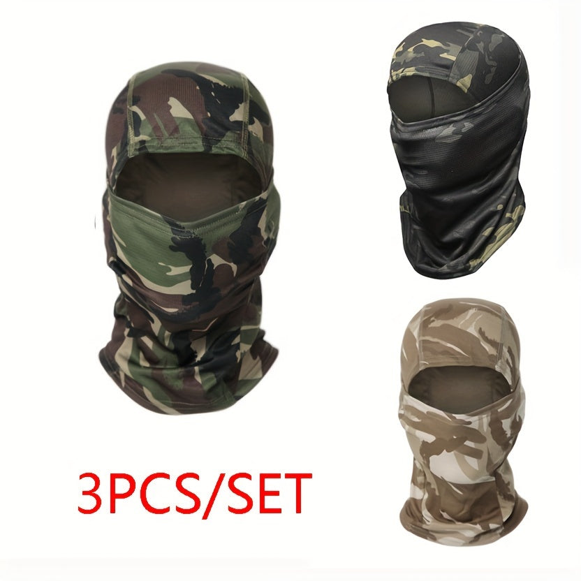 2/3 stuks Camouflage Balaclava Hoofddeksel Set voor Mannen en Vrouwen