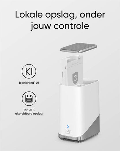 eufy Security S3 Pro Buitencamera, Add-on – Outdoorcam - 4K Ultra HD-resolutie, MaxColor Vision™ technologie, Zonne-energie met SolarPlus™ 2.0, Compatibel met Apple HomeKit, Alexa en Google Assistant