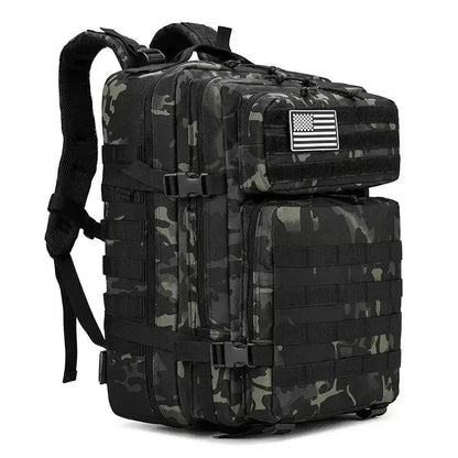 Hete Aanbieding Grote Capaciteit Waterdichte Externe Frame Tactische Rugzak met Rits Sluiting Camo Molle 900D voor Buitenreizen