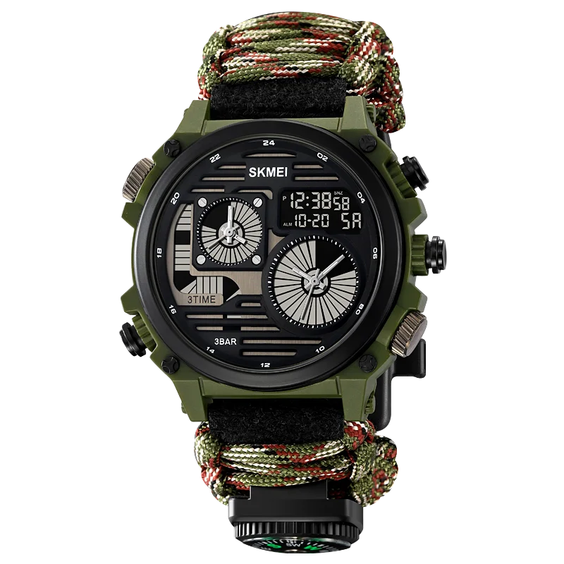 SKMEI 2202 New Durable Hiking Watches Digital for Outdoor Exercise with Compass Strap