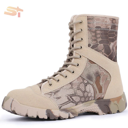 SIKE Winter Tactical Combat Boots – Water Resistant, Side Zipper (SK2408C)