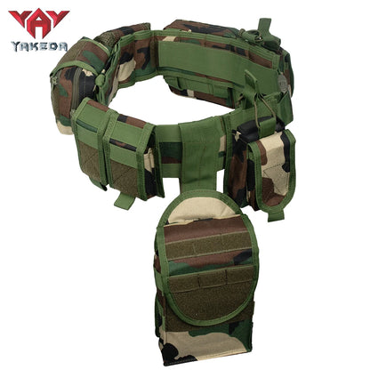 Yakeda MC Quick Release Tactical Battle Belt With Pouches Heavy Duty Inner Outer Belt Molle Tactical Belt Set Cinturones Tactico