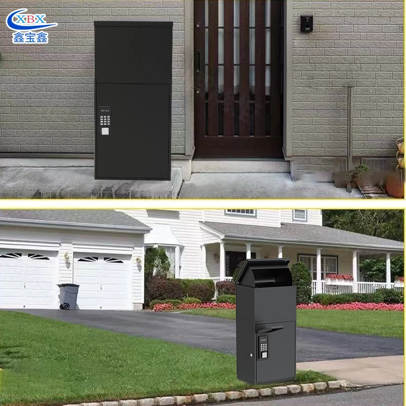 Smart Parcel Delivery Box Letterbox Metal Outdoor Mailboxes Apartment for Residential Houses Free Standing Free