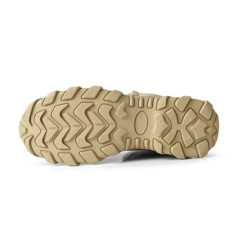 YAKEDA Ankle Boot Travel Hiking Training Operator Rubber Tactical Boots Anti-slip Combat Desert Boots Outdoor Tactical Shoes