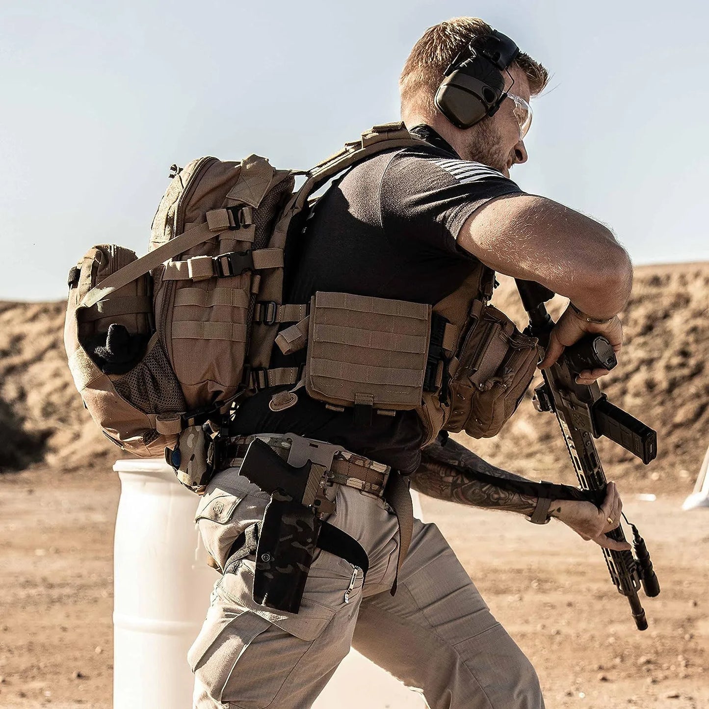 ISO9001 Certificate Factory OEM Custom logo Quick Release Nylon Elite Training Gear Harness Mounted Tactical Backpack