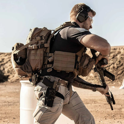 ISO9001 Certificate Factory OEM Custom logo Quick Release Nylon Elite Training Gear Harness Mounted Tactical Backpack