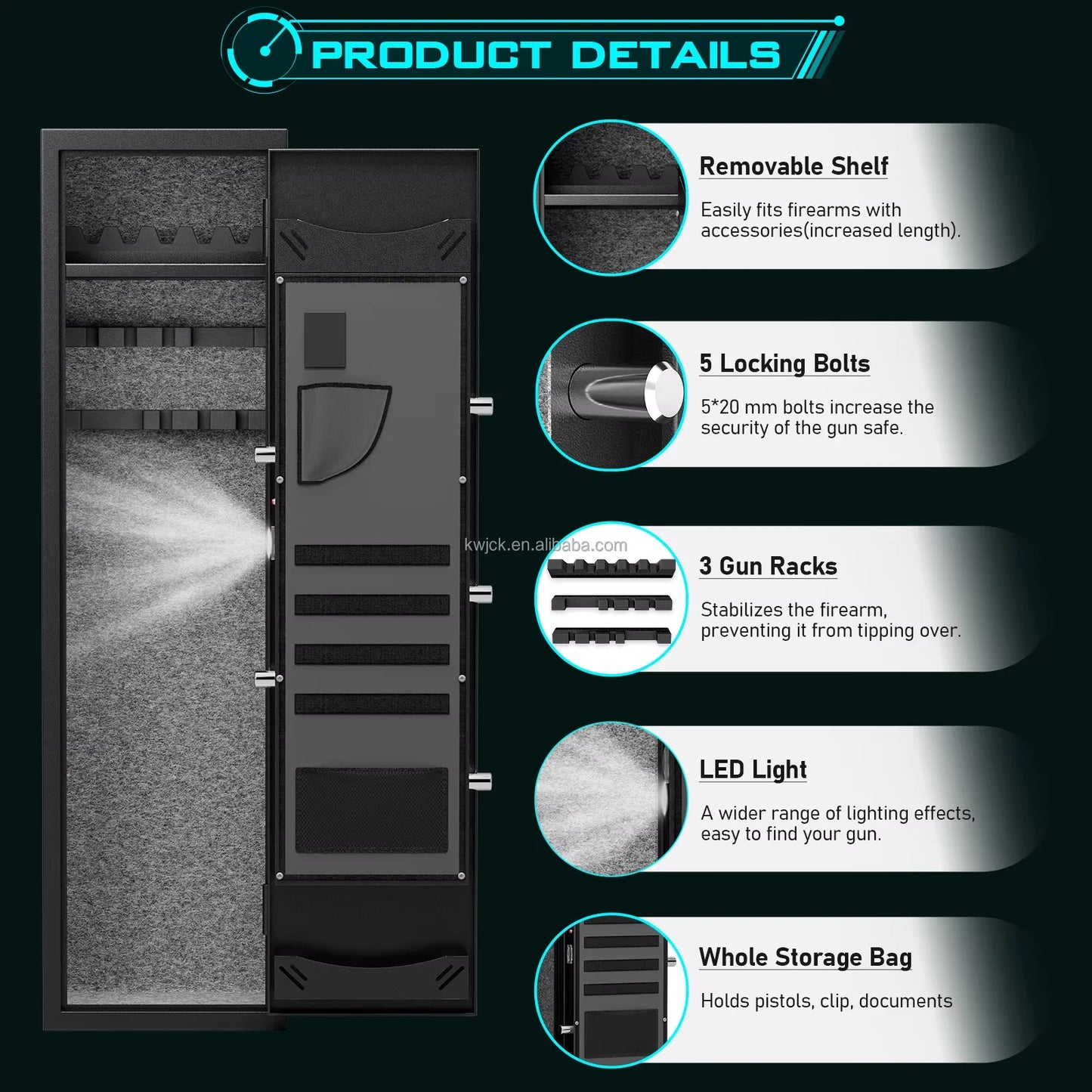 High Security Steel Safe with Fingerprint Lock