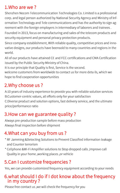 Professional-Grade Security Jamming Signal Detector WiFi Cellular Signals Blocker for 315/433/868MHz