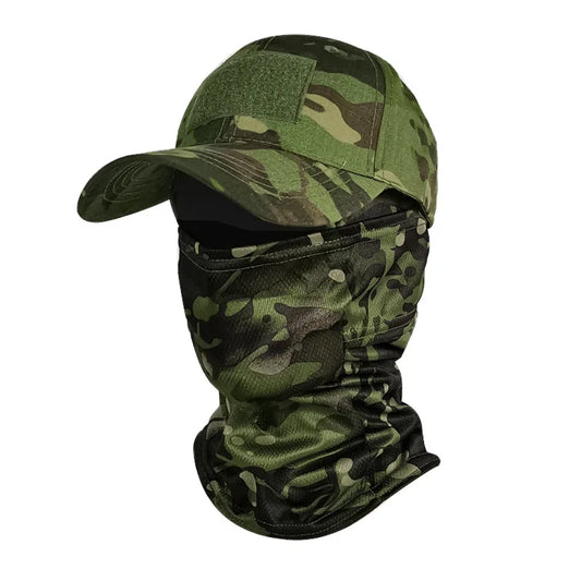 Tactical Camouflage Cap & Neck Gaiter Waterproof set