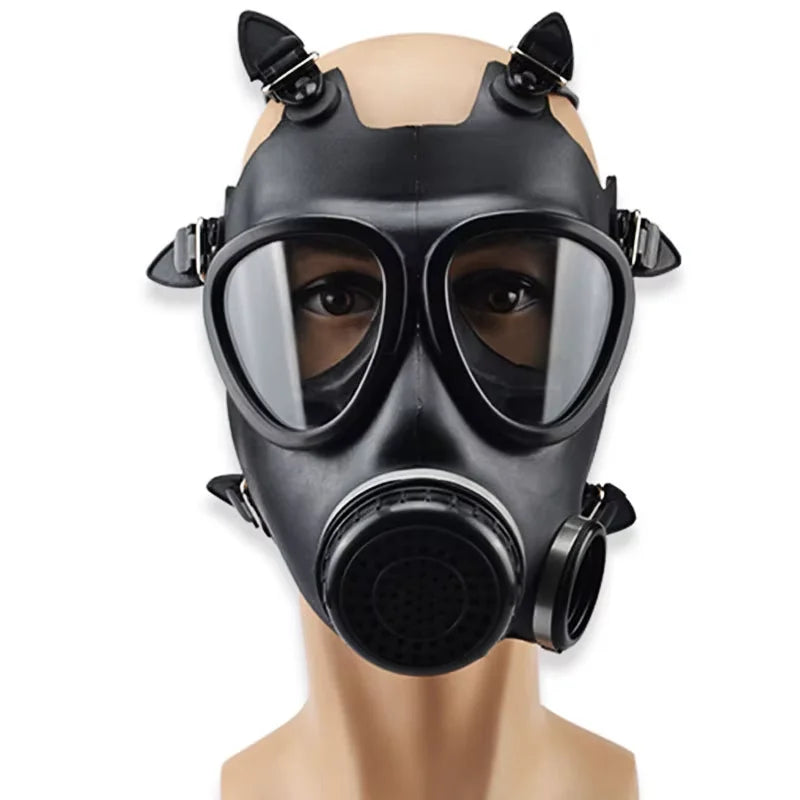 Tactical Full Face Silicone Gas Mask Firefighter Anti-Gas Respirator Personal Defense Equipment