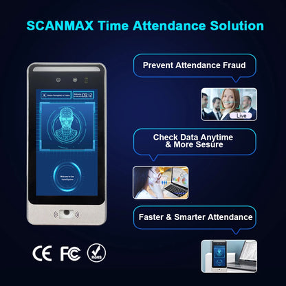 Time and Attendance System All in One 3d Linux Base Security Camera Thermal Face Recognition Terminal with Sdk