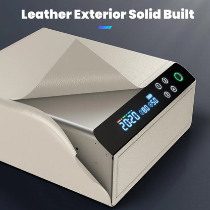 CEQSAFE Electronic Digital Lock Use Leather Bluetooth Drawer Safe Biometric Jewelry Watch Winder Home Safe Box