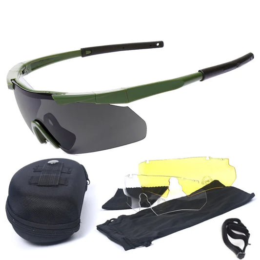 Googles Ballistische Shooting Zonnebril Outdoor Wandelen Tactische Glazen Schieten Brillen Bescherming Paintball Training Bril