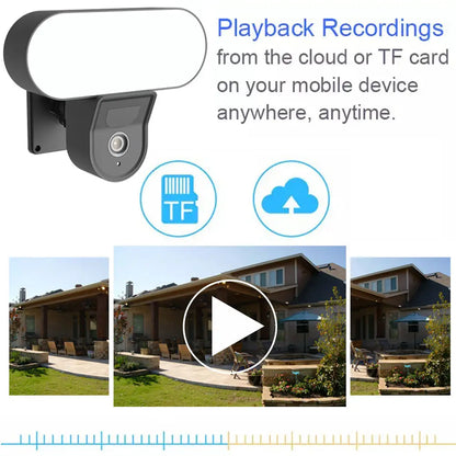 Buitenbeveiliging met LED-Spot Mini Floodlight WiFi Camera 3MP