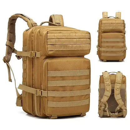 Hete Aanbieding Grote Capaciteit Waterdichte Externe Frame Tactische Rugzak met Rits Sluiting Camo Molle 900D voor Buitenreizen