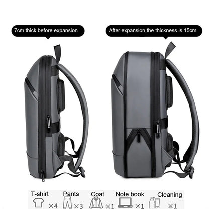 Unisex Classic Student Office Computer Bag Waterproof Nylon Leather Custom Anti Theft Laptop Backpack Zipper Closure Main Oxford