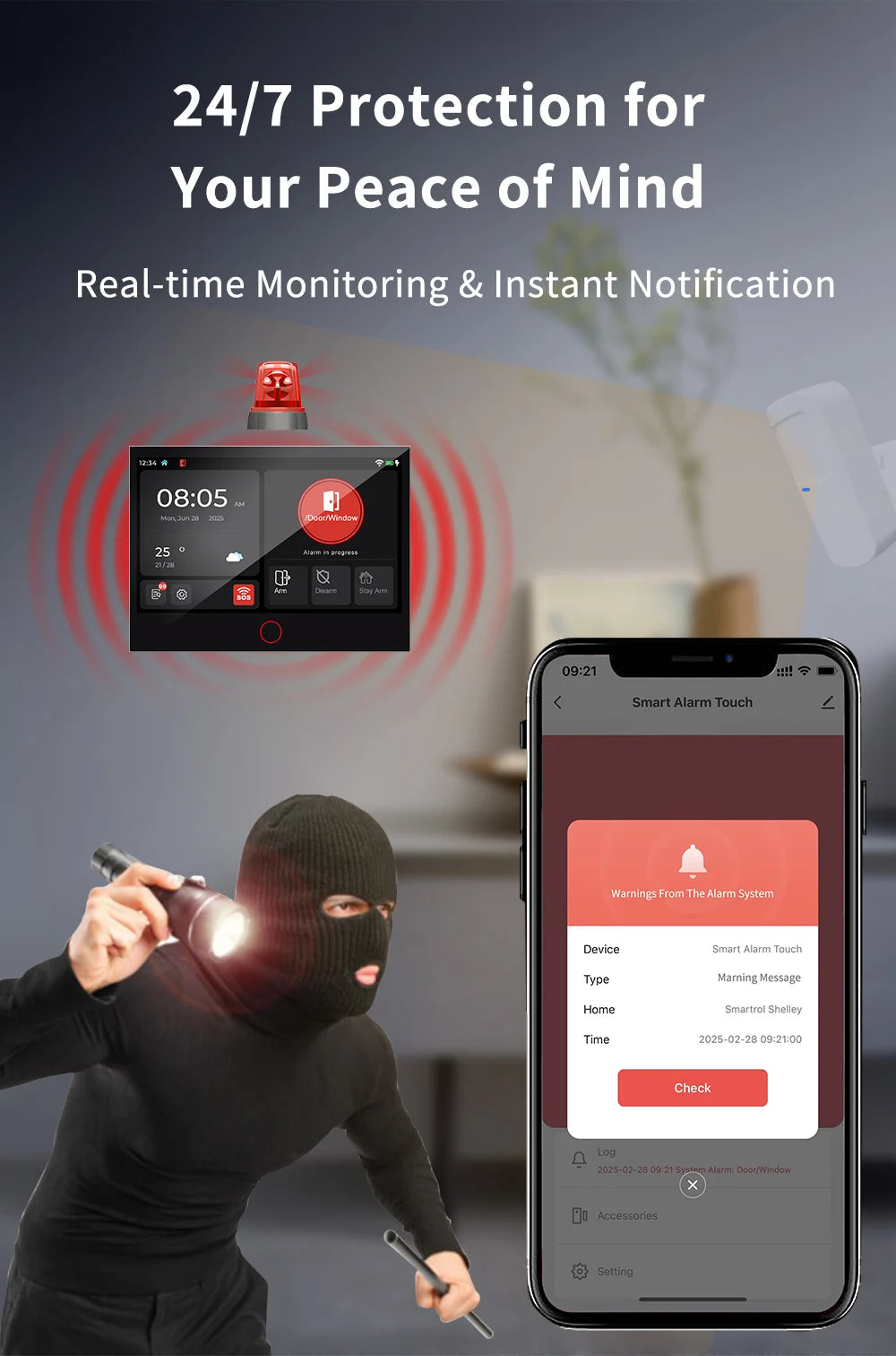 Smart Home Draadloos Alarmsysteem
