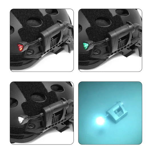SABADO Tactical Helmet Light Charge Mpls 4 Modes Green Red IR Laser Lamp Energy Saving Hunting Camping Helmet Flashlight