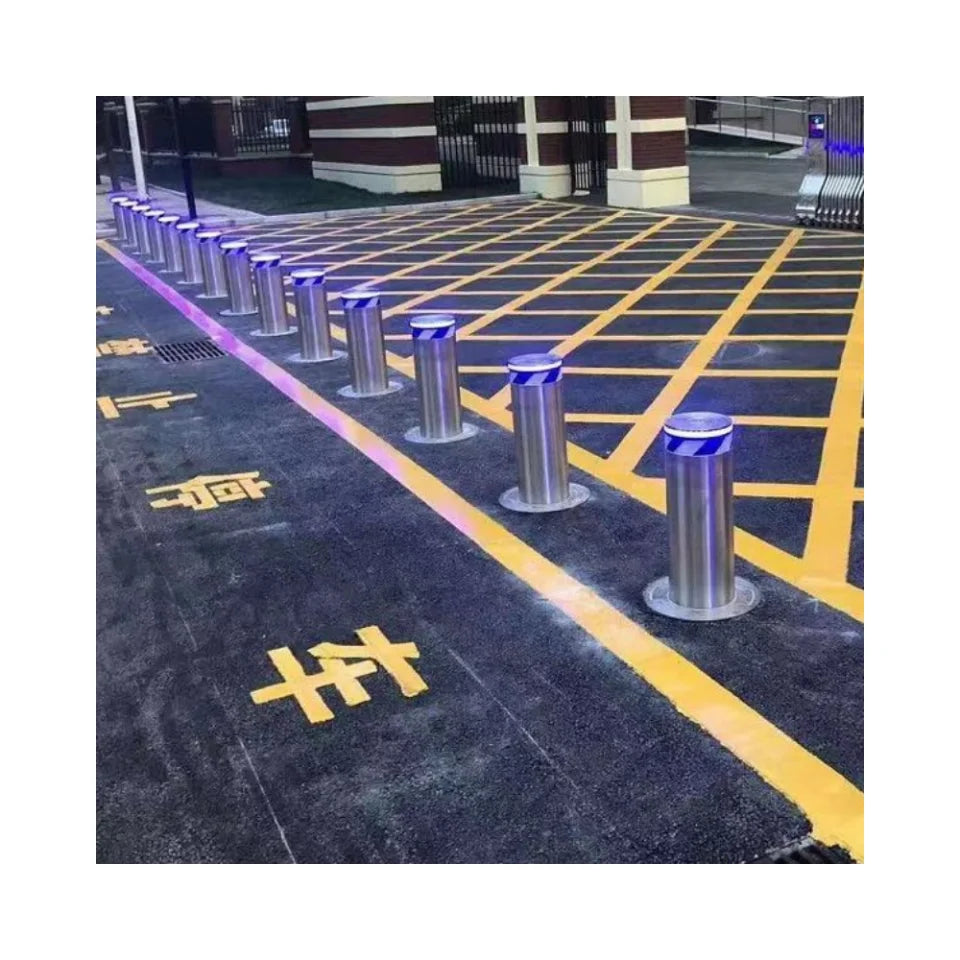 304 Stainless Steel Automatic Hydraulic Rising Bollard for Safety Barrier Parking Lifting Column Retractable Column Bollards