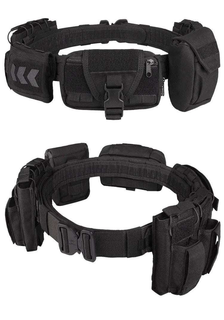 SIVI Multi Function Camo 6 Pcs Set Security Belt Combat Camouflage Molle Utility Duty Tactical Belt