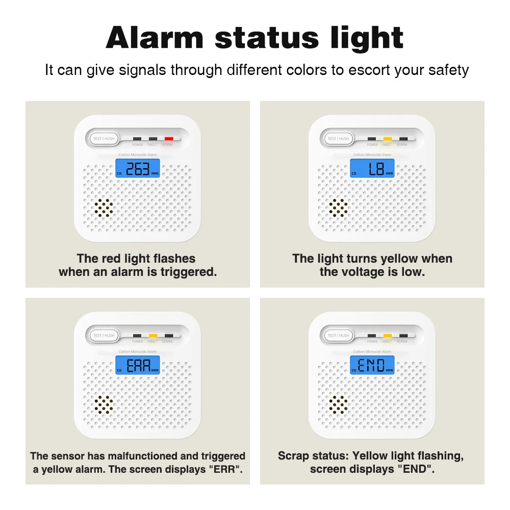 Smart WiFi Koolmonoxidemelder EN50291 & 10-Jaar Batterij