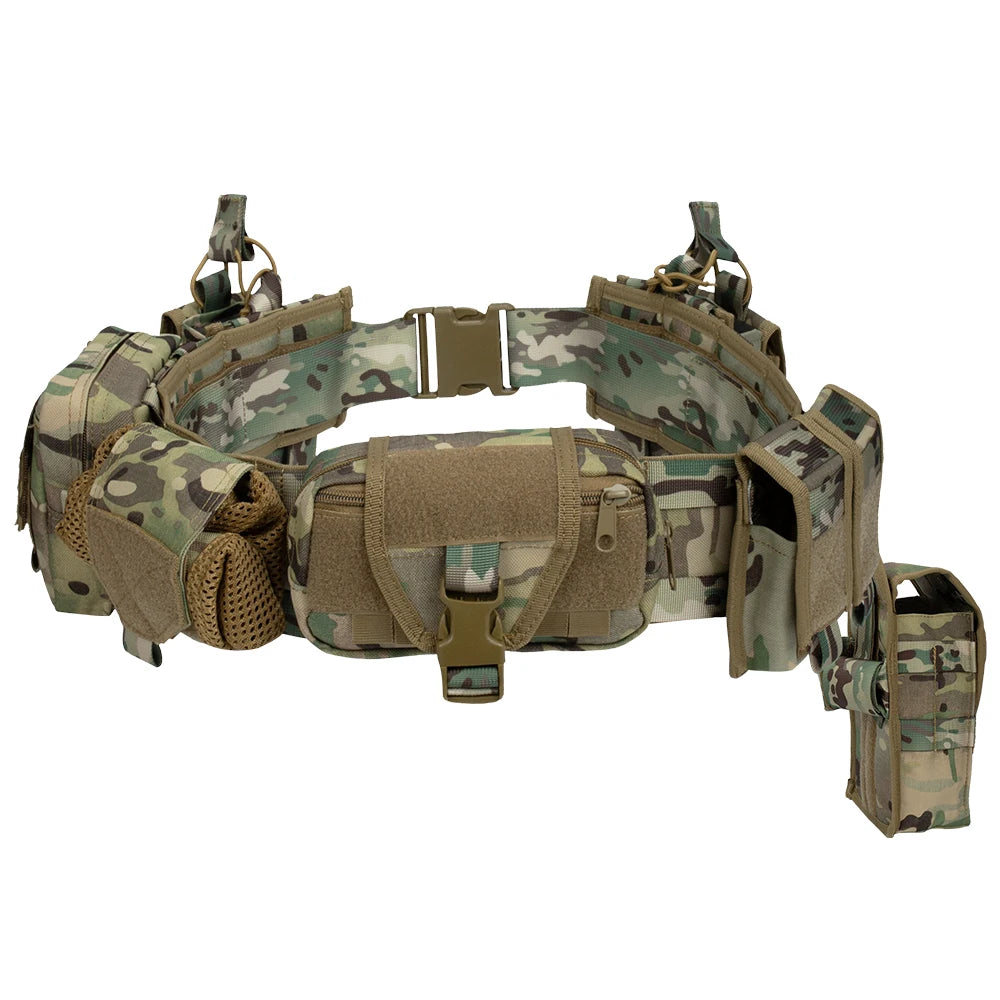 Yakeda MC Quick Release Tactical Battle Belt With Pouches Heavy Duty Inner Outer Belt Molle Tactical Belt Set Cinturones Tactico