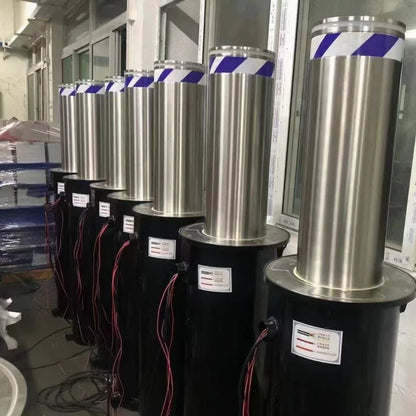 304 Stainless Steel Automatic Hydraulic Rising Bollard for Safety Barrier Parking Lifting Column Retractable Column Bollards