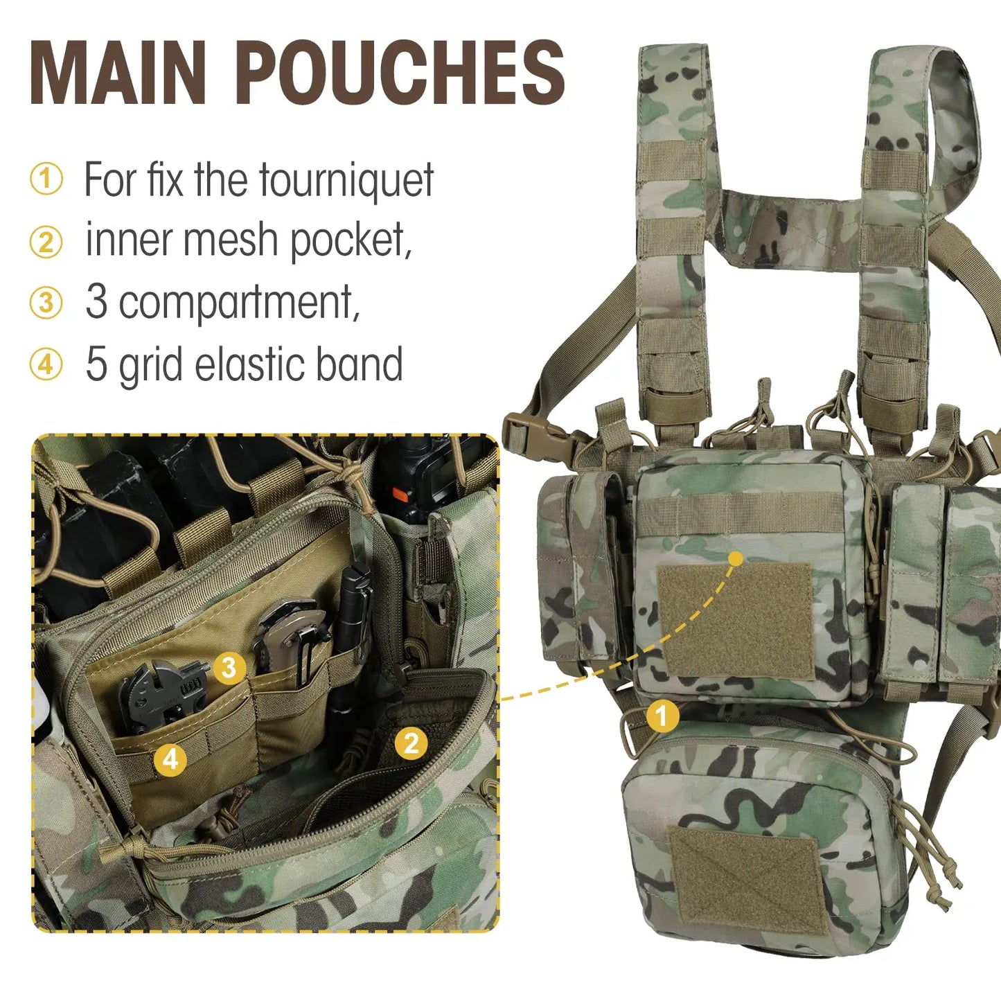 Camo Tactical Chest Rig Vest