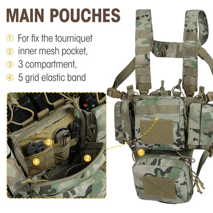 Camo Tactical Chest Rig Vest