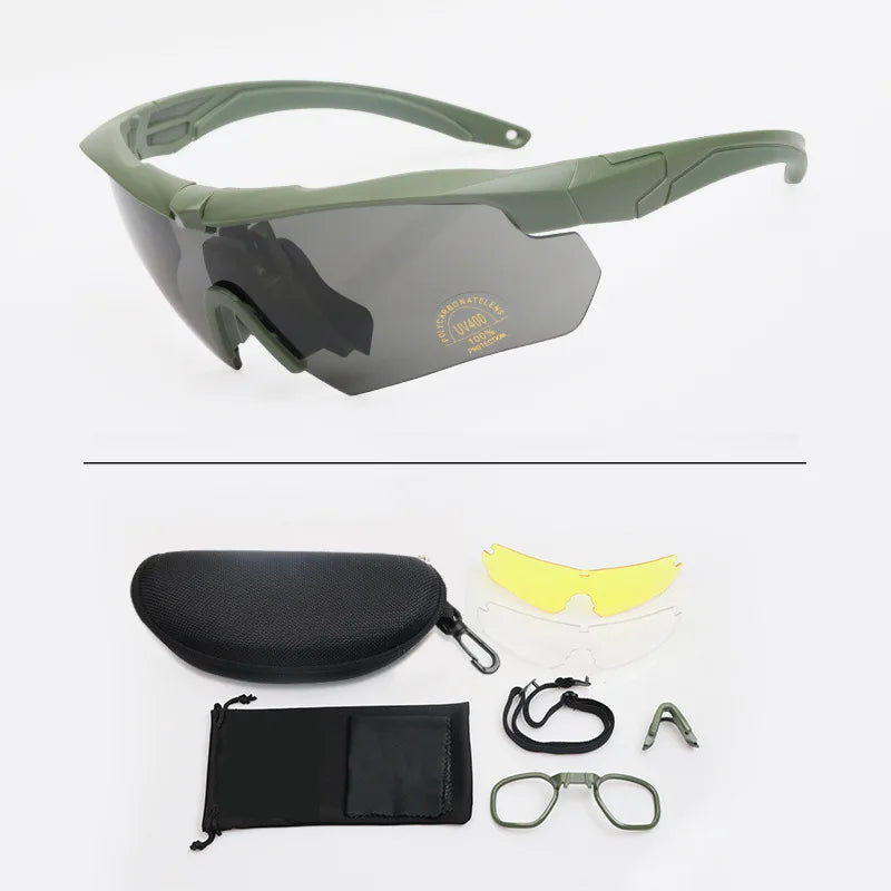 OEM Cross-Border Impact-Resistant PC Frame Tactical Goggles Outdoor Sports Safety Glasses for Off-Road Motorcycles and Cycling