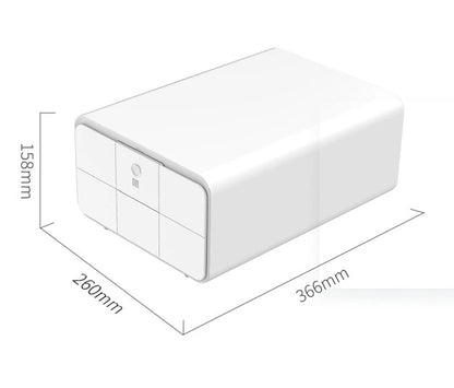 Small Portable Fingerprint Lock Home Drawer Safe Box Biometric Steel Storage Box Valuables Wardrobe Safe Deposit Box