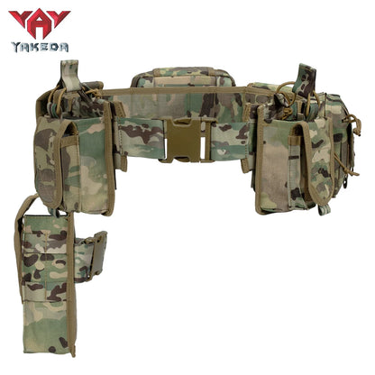 Yakeda MC Quick Release Tactical Battle Belt With Pouches Heavy Duty Inner Outer Belt Molle Tactical Belt Set Cinturones Tactico