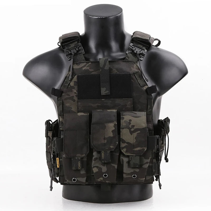 Emersongear Fabrikant 500D Cordura Nylon Molle Vest Tactisch Gilet Uitbreidbare Plaatdrager Tactisch Vest