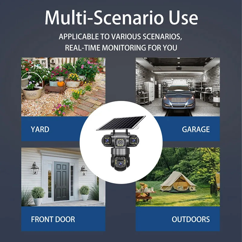 Solar WiFi Beveiligingscamera 2K HDR, Draadloos & Buiten