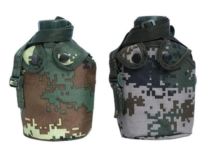 Outdoor Tactical Water Bottle Camouflage in Stock  Aluminum Kettle with Belt for Camping Canteen