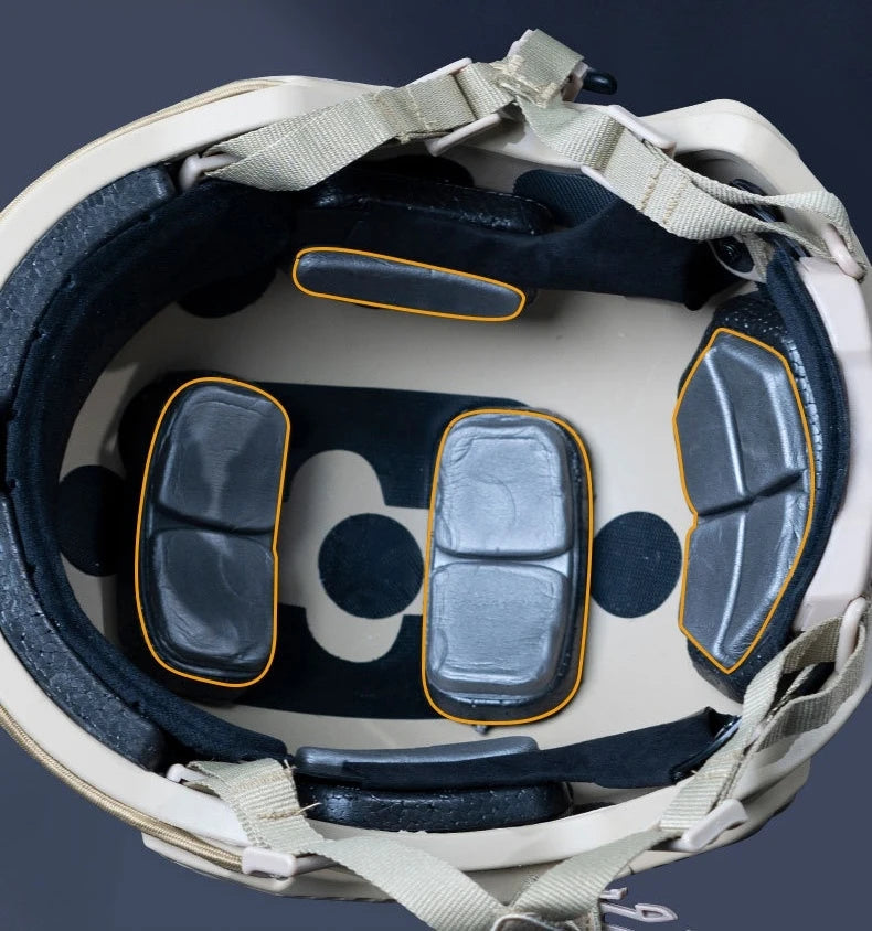 Upgraded Adjustable Straps Protective Combat Helmet New FAST Fiberglass Tactical Helmet