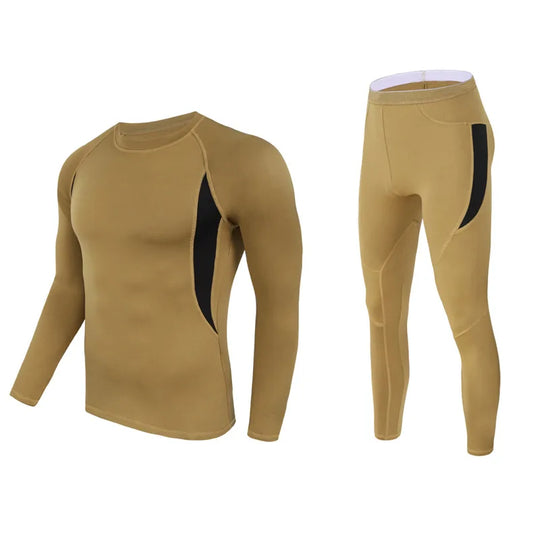 Winter Long Sleeve Undershirt Long Johns Shirts & Pants Tactical Thermal Underwear Set
